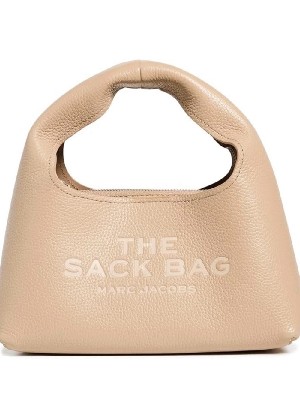 Marc Jacobs Pebbled Leather Mini Sack Bag with Zip Pouch In Camel